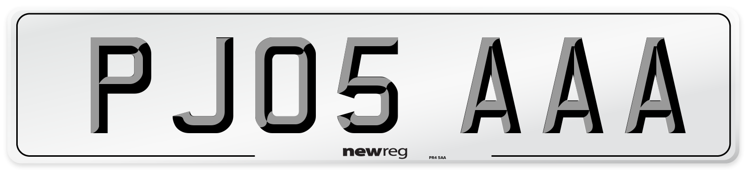 PJ05 AAA Number Plate from New Reg